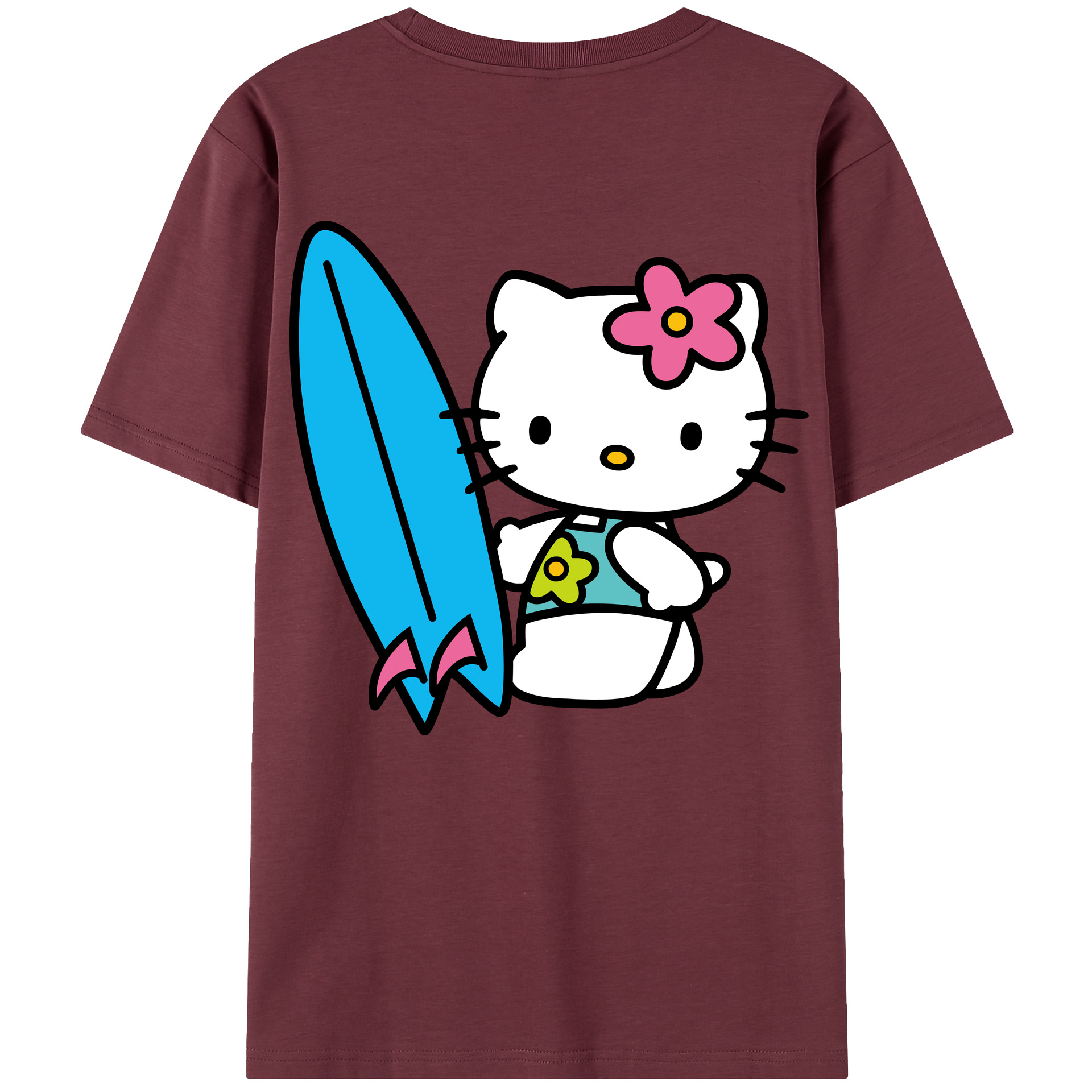 （画像用） Hello Kitty ハローキティ 綿100％半袖Tシャツ（背面プリント）
